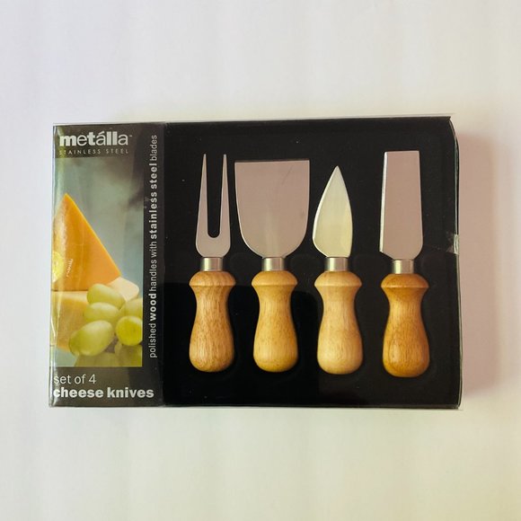 PRODYNE "Metalla" Set of 4 Cheese Knives NIB - Picture 3 of 3